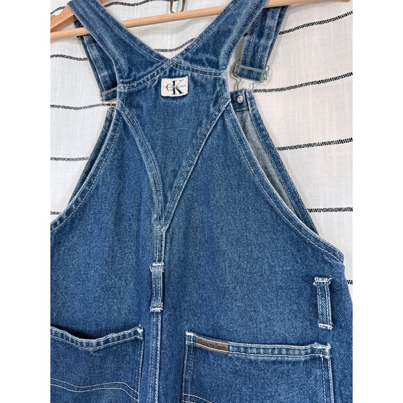 Calvin Klein Denim Overalls Size L Vintage 90s Y2K Utility Workwear - Picture 3 of 15